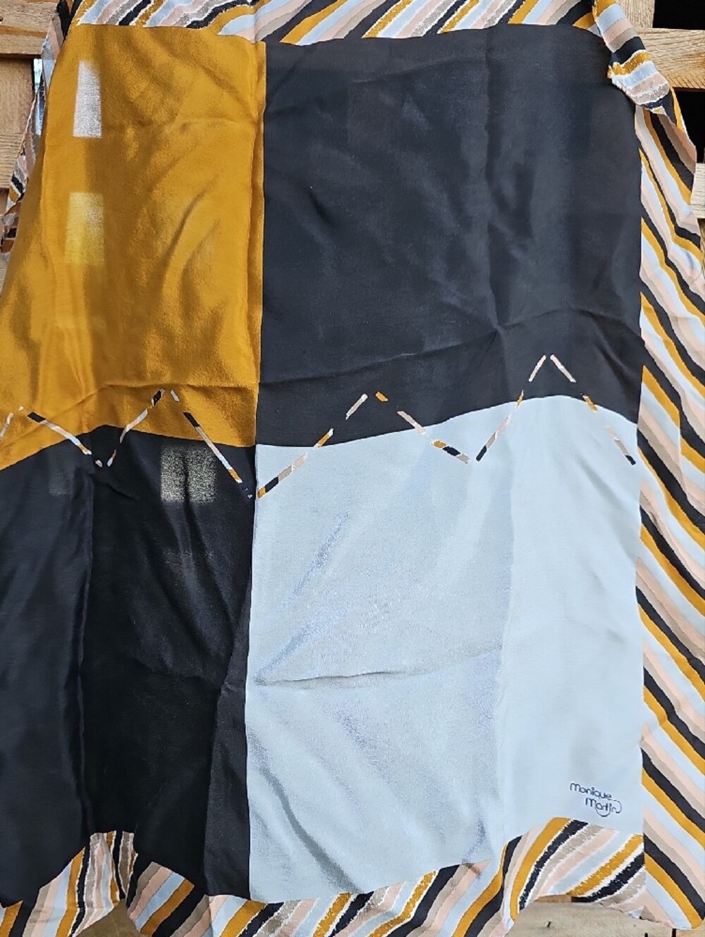 Colorblock Silk Scarf - Picture 4 of 8